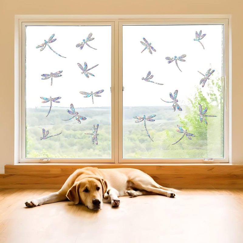 33 pieces anti-collision prism window stickers for bird strikes, prevent