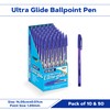 Lotus Pack of 10 Coloured Ink Medium Point Nib Ultra