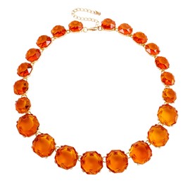 Chunky Crystal Rhinestone Choker Collar Necklace For Women Cubic Zirconia Diamond Heart Colorful Statement Necklace Bridal Wedding Jewelry, X-Large, Crystal, Crystal