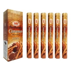 Incienso HD Hexagonal Canela Pack 6 Tubos 120 Varas Aromaterapia