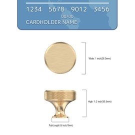 9BUILD 10 Pack Gold Cabinet Knobs Single Hole Cupboard Handles Kitchen Knurled Cupboard Knobs for Drawer Cupboard,Dresser and Wardrobe UK0039