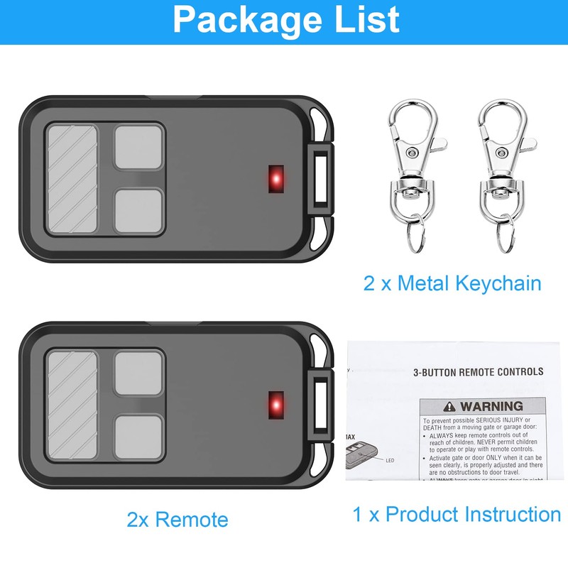 890MAX Garage Door Opener Remote, 2 Replacement for LiftMaster/Chamberlain/Craftsman, Universal