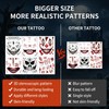 6 Sheets Halloween Face Tattoos, Halloween Scars Tattoos, Mouth Tattoo,