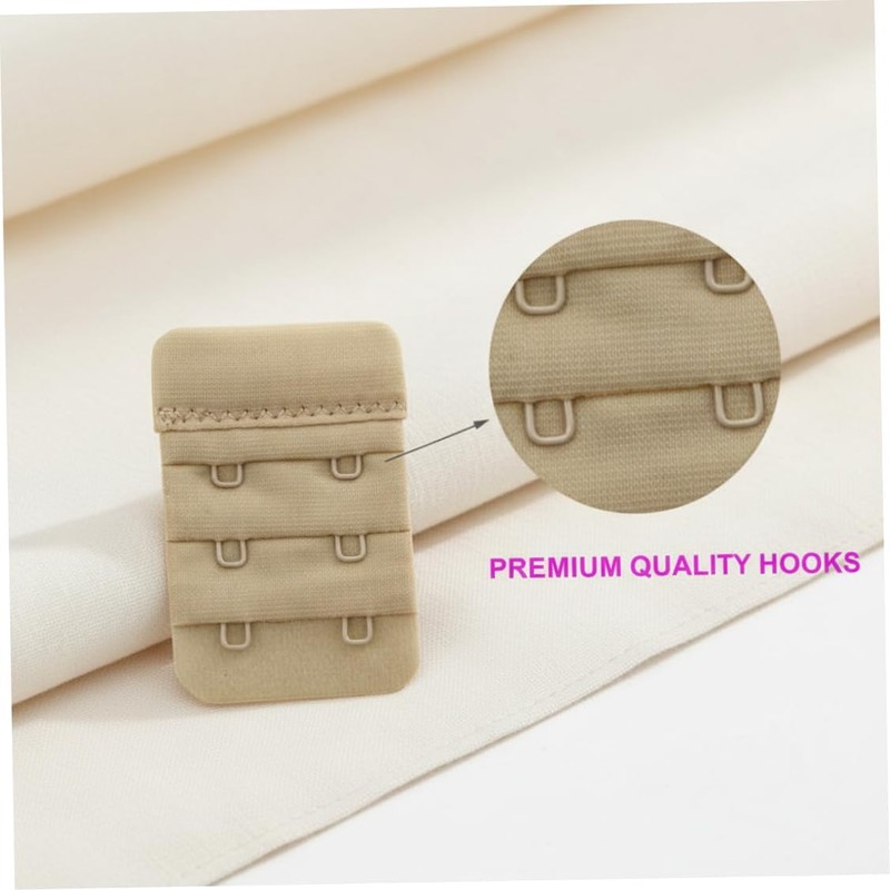 Soft Bra Extender 3 Hook, 6-Pack Comfortable Bra Back Extenders