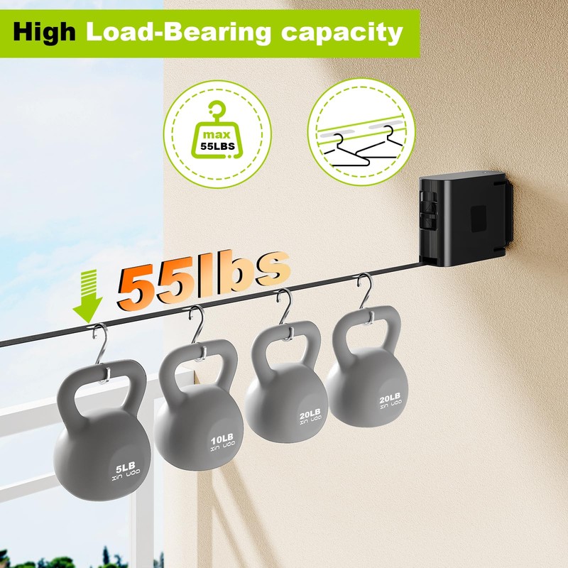Magic Phoenix TPU Retractable Clothesline for Indoor & Outdoor –