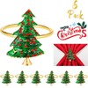 6 Pieces Christmas Napkin Rings Christmas Tree Napkin Rings Holders