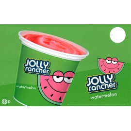 Lot of 2 Jolly Rancher Watermelon Sorbet Cup Ice Cream Sticker Decal 8"x5"