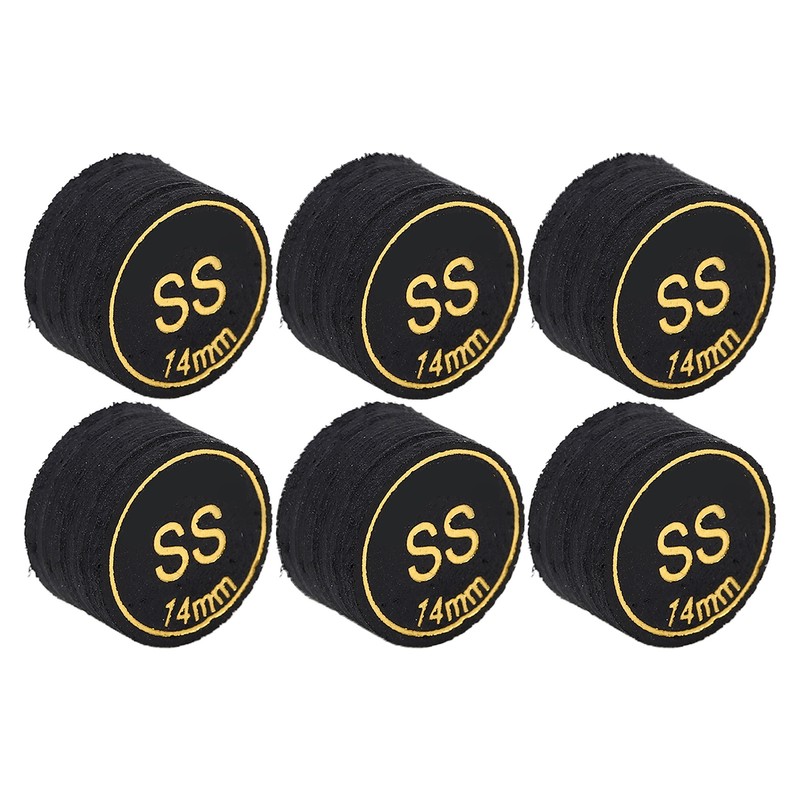 6pcs Pool Cue Tips Professional Multi Layers Billiard Pool Cue