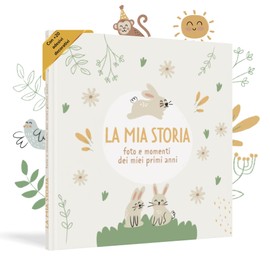 HuBorns - Baby Album First Year to 5 for Gluing Photos and Labels, Children's Photo Album with +50 Pages and Stickers, Original Memory Book Baby, Photo Album Baby for Baby Shower Gift