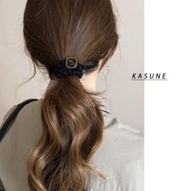 Kasune Hair Elastic, Scrunchie, Adults, No Traces, Stylish, Adults, Women's, No Traces, Hair Accessories, Hair Elastic, Tangle-free, Hair Ornament, Coming-of-Age Ceremony, Hair Arrangement, Goods