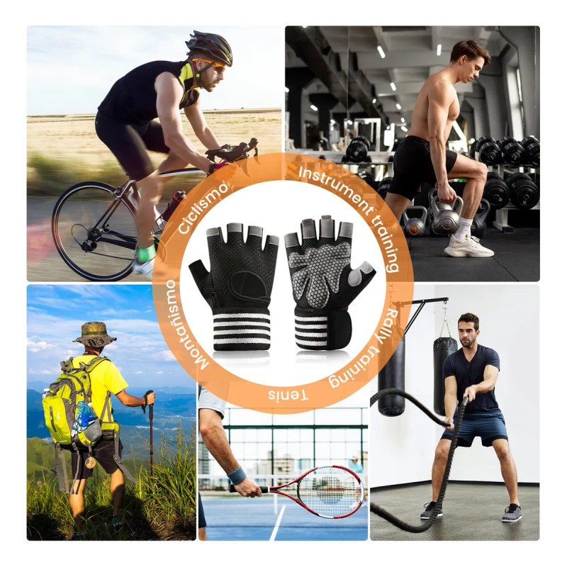 Guantes Para Gym Pesas Deportivos Muñequeras Mujer Y Hombre