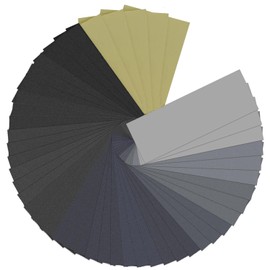 Sand Paper,H HOME-MART 48 PCS Sandpaper,120 to 5000 Assorted Grit Sandpaper Sheets,9 x 3.6 Inch Premium Wet Dry Sand Paper Wood Furniture Finishing,Metal Sanding