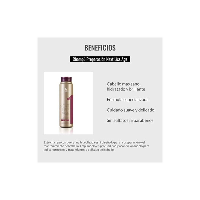 Lendan Next Liss Age Step 1 Preparation Shampoo with 18-MEA