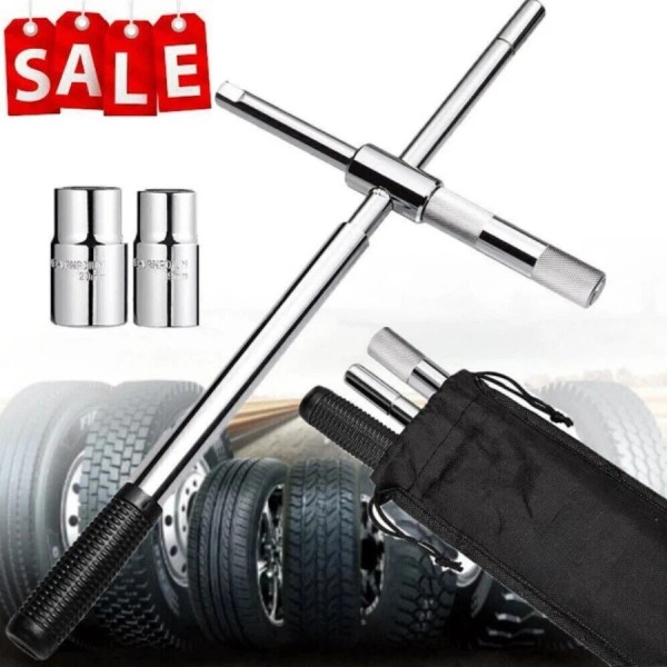 Unbranded Universal 23'' Extended Lug Wrench, 4 Way Tire Iron