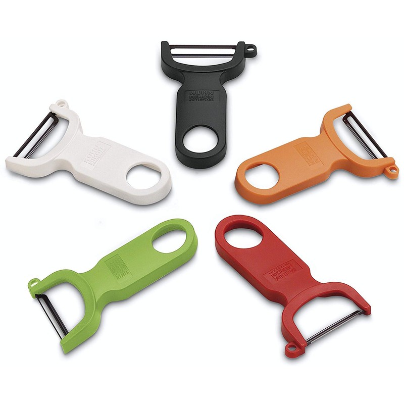 Kuhn Rikon Original Swiss Translucent Peeler Set, 4-Inch, Red/Green/Yellow