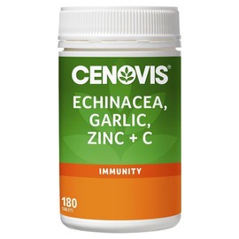 Cenovis Echinacea, Garlic, Zinc & Vitamin C for Immune Support 180 Tablets Exclusive Size