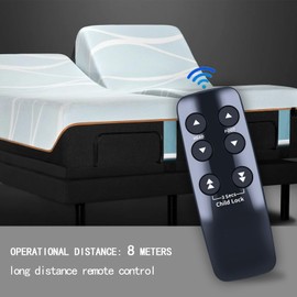 New Adjustable Bed Replacement Remote Control Compatible with Serta Motion Slim Adjustable Bed Base (New Black Version)
