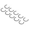 10PCS Retaining Clip Rings, High Carbon Steel Snap Rings, Rubber