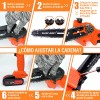 Mini Motosierra Electrica Inalambrica Mano Portatil 6 Inch Color Naranja