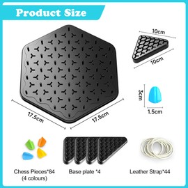 Mailfull Game Chain Triangle Chess Game Rubber Band Board Games Brain Games Tabletop Games for Children Adults Family Party