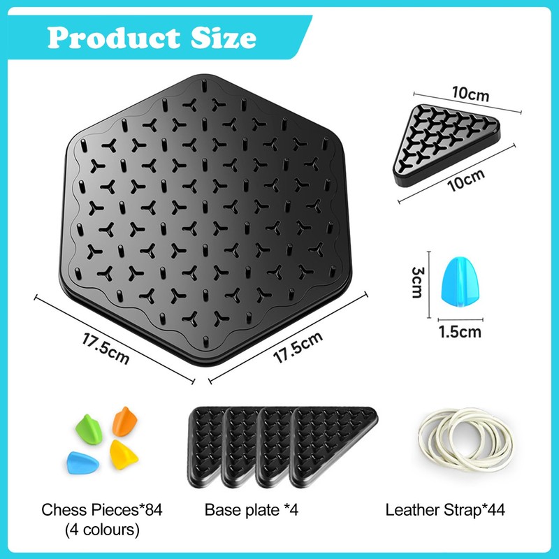 Mailfull Game Chain Triangle Chess Game Rubber Band Board Games