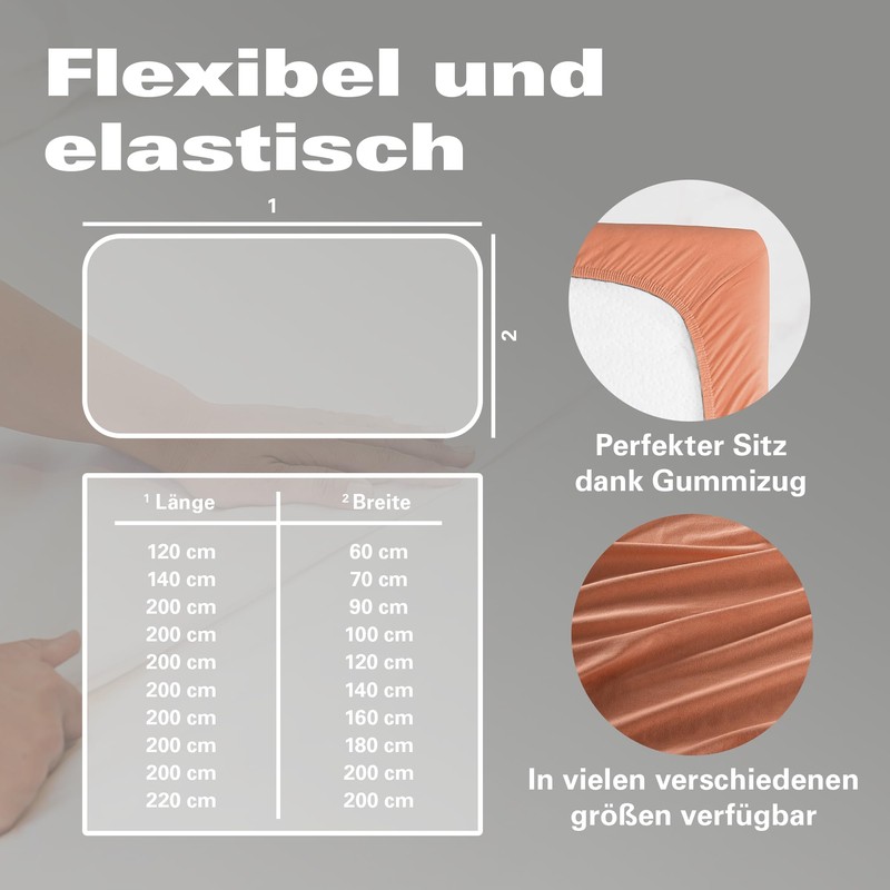 BaSaTex Organic Jersey Fitted Sheet 90 x 200 cm -