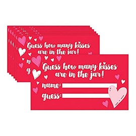DISTINCTIVS Valentine's Day Party Game - How Many Kisses (Extra Cards Only)