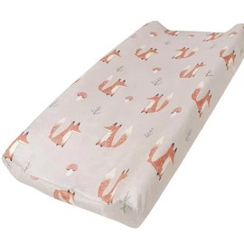 iEvolve - Funda para cambiador, ultra suave, con puntos de visón, transpirable, para cambiar, cambiador, para bebés, niños y niñas (zorro)