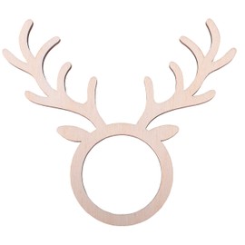 LAUBLUST Wooden Napkin Holder Set of 8 – Stag Head Design, Approx. 12 x 11 cm – Napkin Rings as Festive Table Decoration
