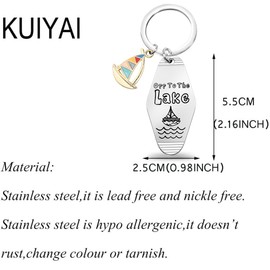 Lake Life Gift Lake Lovers Vintage Motel Keychain Boating Lovers Gift Lake Trip Gift Weekend Vacation Gift For Friends (CA-OffLakeKS)