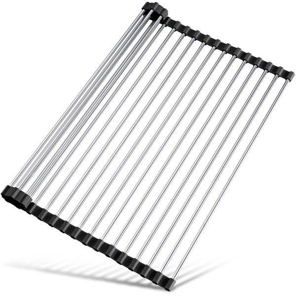 Tomorotec 17.7" x 12.5" Roll Up Dish Drying Rack Over