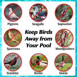 Pool Bird Deterrent Device, Floating Reflective Bird Deterrent Windmill 02