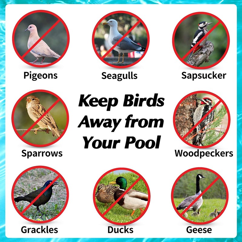 Pool Bird Deterrent Device, Floating Reflective Bird Deterrent Windmill 02
