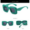 Teumire Cute Square Inflated Sunglasses for Women Men Chunky Candy