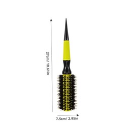 WOONEKY Portable Round Hair Brush Travel Hairbrush Bristle Brush for Short Curly Hair Small Size