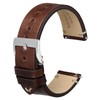 Anbeer Watch Band, Military Style Top Grain Leather, Quick Release