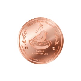 DOINEUFL Bird Bath Purification Disk - 99.9% Pure Copper Disk for Bird Bath Clean, 10CM Diameter Cleaning Disk for Birdbath Bowls, Universal Fit for All Seasons Outdoor Garden Supplies (1, Copper)