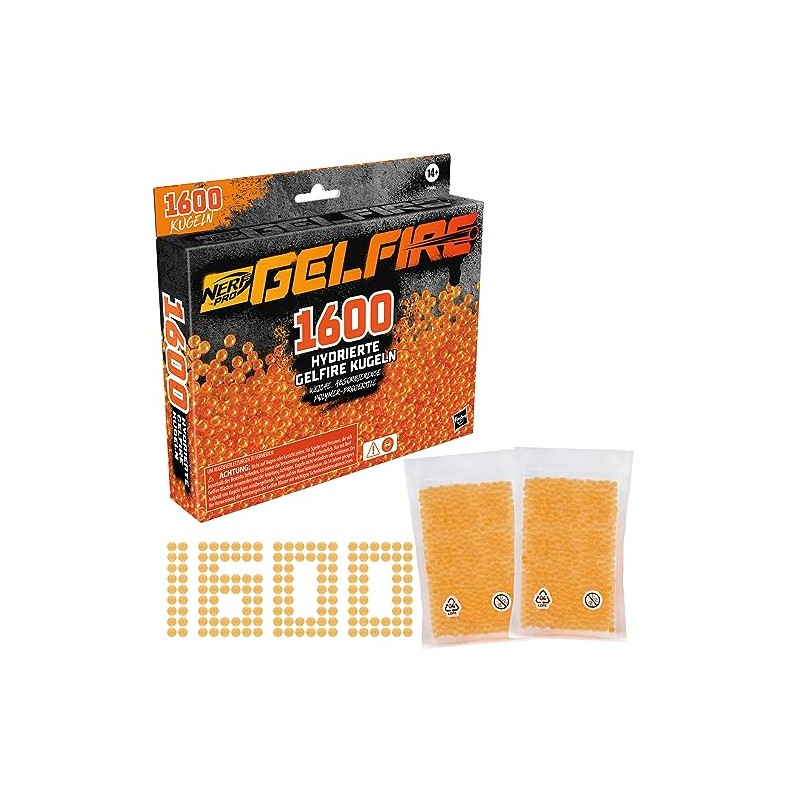 Nerf Pro Gelfire Balls Refill Pack 1600 Hydrogenated Gelfire Balls