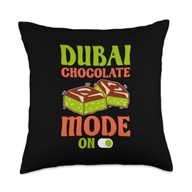 Dubai Chocolate Throw Pillow