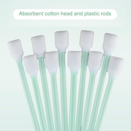 Yosoo 100pcs hisopos de Limpieza, Espuma antiestática Limpia para Impresora/Disco/Lente 3D, Esponja de Bastoncillos de Limpieza Hisopos con Punta de Espuma para Impresora de Inyección de Tinta