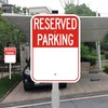 2Pack Blank Reserved Parking Sign with 36" Stakes, Write-On Sign