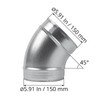 ECOPRO VENT 6" Inch 45˚ Degree Galvanized Steel Duct Elbow