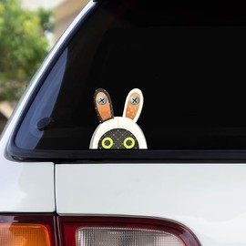 Pure Print Cut Zenless Zone Zero Peeker - Bangboo Anime Design - UV-Resistant & Waterproof - Pack of 2 11 x 11.2 cm - For Laptop, Console & Car