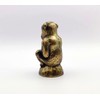 Lamp Finial-Thinking Monkey-Antique Brass Finish, Highly Detailed Metal Casting
