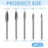 Rotary Tool Wood Carving Tools, 5PCS Woodworking Detail Bits with