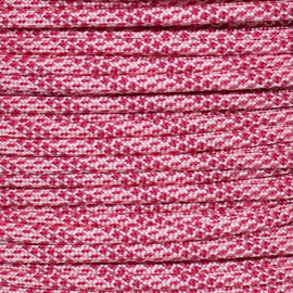 PARACORD PLANET Heart Pattern 550 Paracord – 4mm 7-Strand Nylon Rope for Crafts, Bracelets, Keychains, and Outdoor Use – Strong Survival Cord in Fun Valentine Colors – 10ft to 1000ft Hanks & Spools