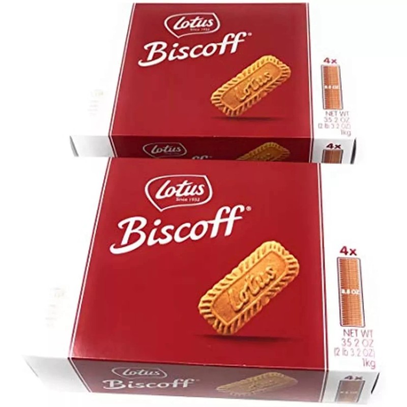 Lotus Biscoff Cookies 4 Boxes (4 Packets per Box) 8.8OZ