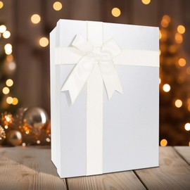 DAWNTREES White Gift box with Lid,29x22x10.5cm,Gift Packaging Box with Greeting Cards