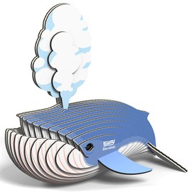 EUGY Yugie Blue Whale Paper 3D Puzzle - An educational toy that can be enjoyed by elementary school children, boys, girls, and adults