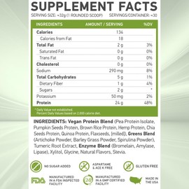 MUSCLE FOOD LABS MFL Vegan, Plant-Based Protein Powder l Gluten Free l Non Dairy l Non GMO l Lactose Free l Keto-Friendly | 2.12 lbs (Strawberry)